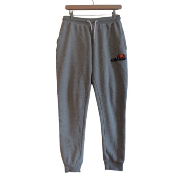 VINTAGE Y2K ELLESSE Heathered Gray Sweatpant Joggers Lounge Athleisure - Size M - Picture 1 of 13